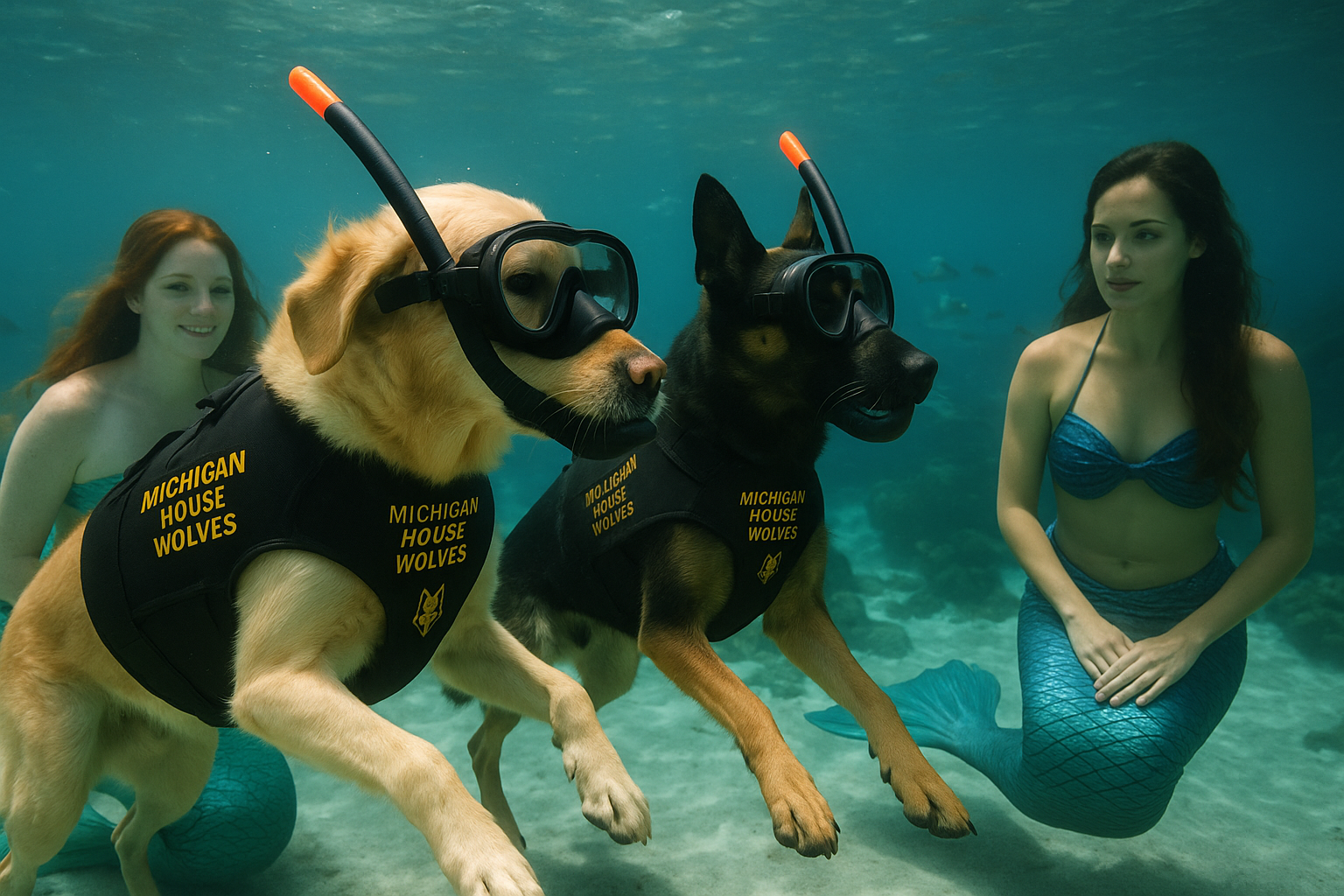 Mermaids with Dogs – Precision Hold